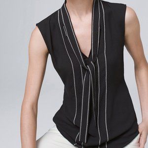 COPY - WHBM Self Tie Black/White Camisole Size XS